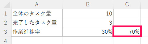 残りの割合を出す