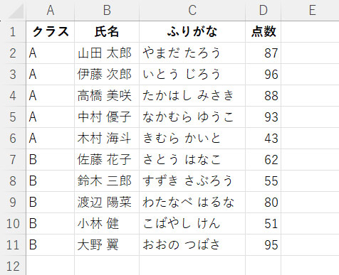 Excel操作画面のスクリーンショット