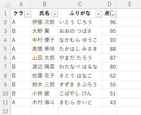 Excel操作画面のスクリーンショット