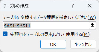 Excel操作画面のスクリーンショット