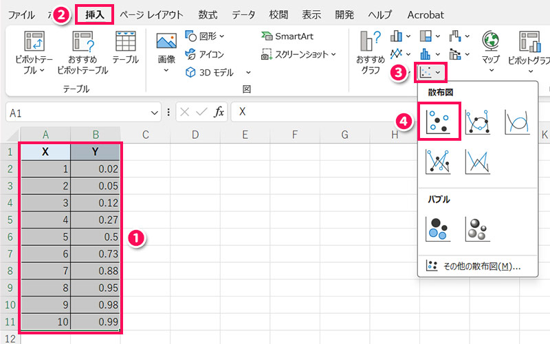 Excel操作画面のスクリーンショット
